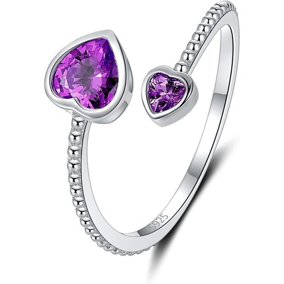 Step Forward Girls Ring 925 Sterling Silver Birthstone Rings for Women -… - Picture 6 of 16